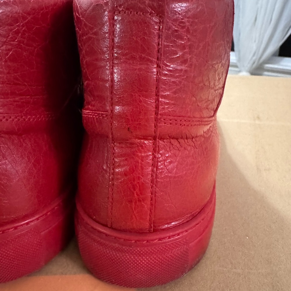 Balenciaga Red High-Top Sneakers - Picture 7 of 16